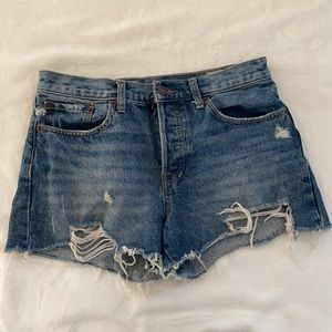 "We the Free" distressed denim shorts